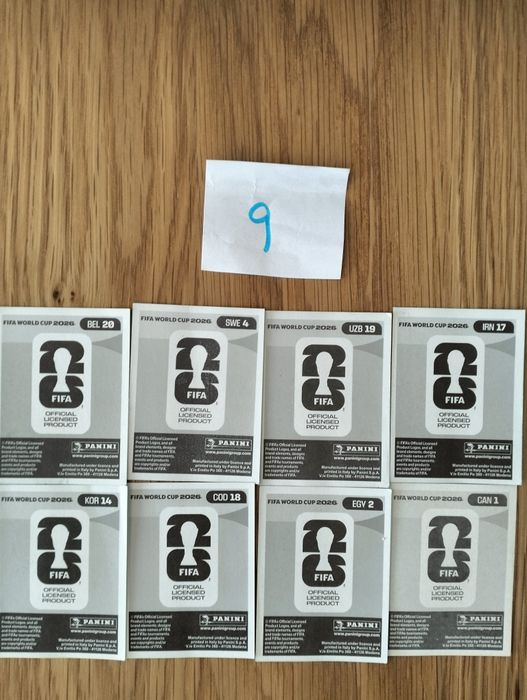 Cromos do mundial pacote de 8
