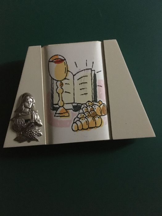 Moldura de Primeira Comunhão em madeira