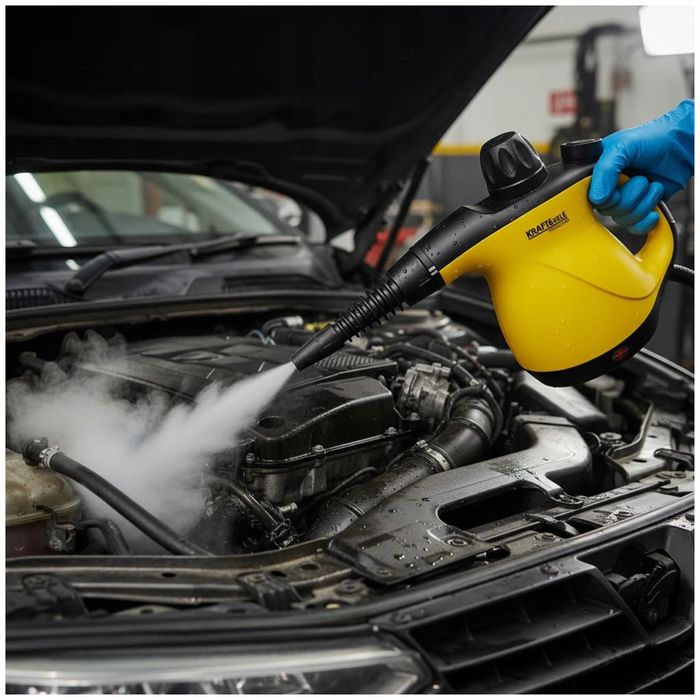 Myjka Parowa Czyścik Do Okien Fug Parownica Ręczna 3,5Bar 1200w Zestaw