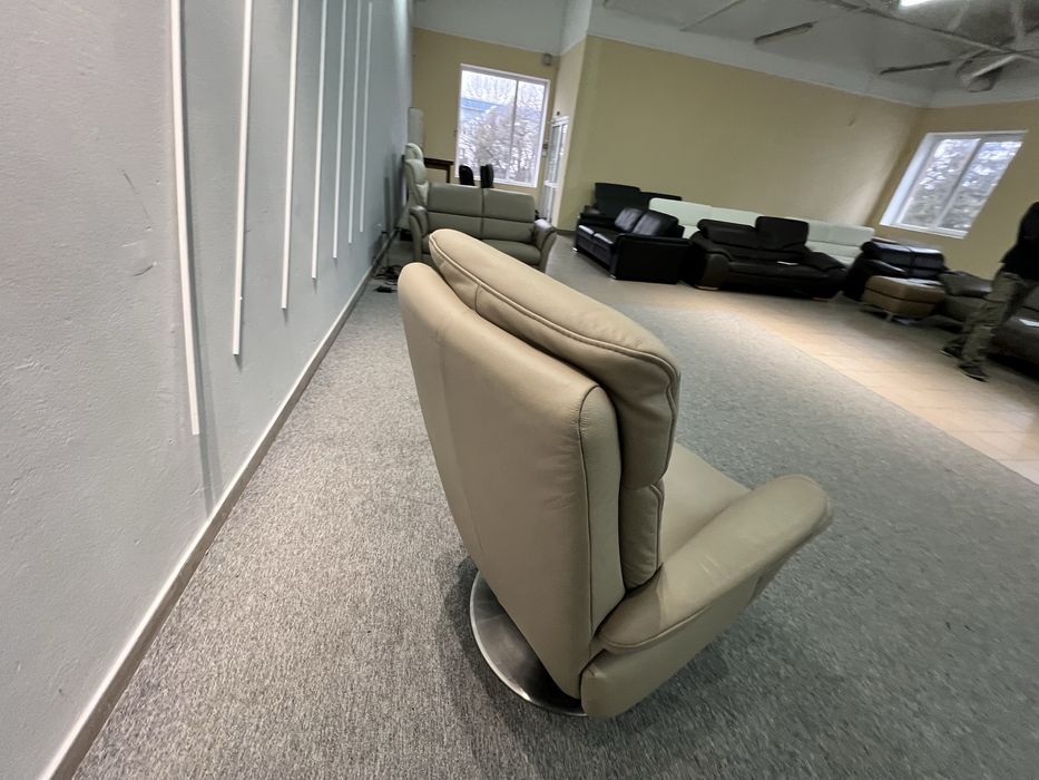 Крісло шкіряне реклайнер