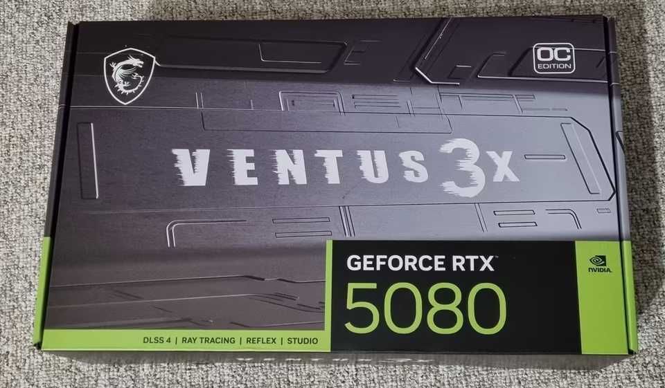Karta GeForce RTX 5080 Ventus 3X OC 16GB Pamięci GDDR7