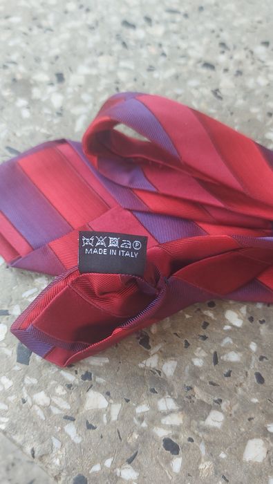 krawat jedwabny 100% jedwab silk paski pasy bezner made in italy