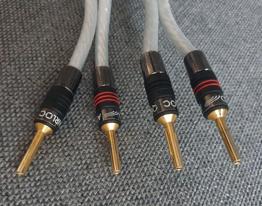 QED Genesis Silver Spiral Przewody głośnikowe 2,5 m banany AIRLOC