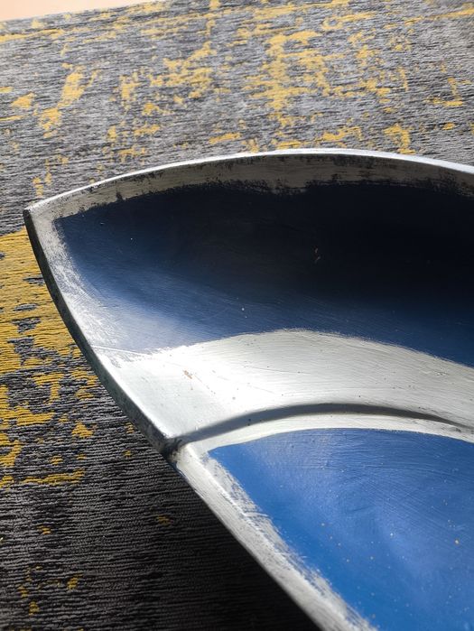 Fruteira / Travessa azul de cerâmica pintada a mão