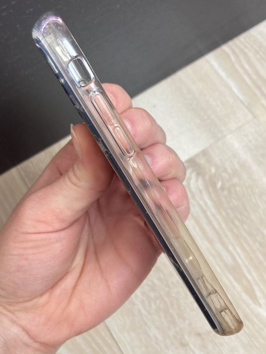 Case etui iPhone 7 8 SE 2020 marmurkowe marble z pływającym brokatem