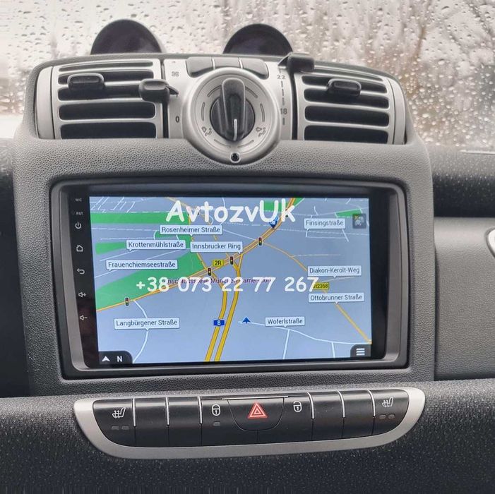 Магнитола SMART Mercedes Benz GPS USB Смарт 2 дин CarPlay Android 16