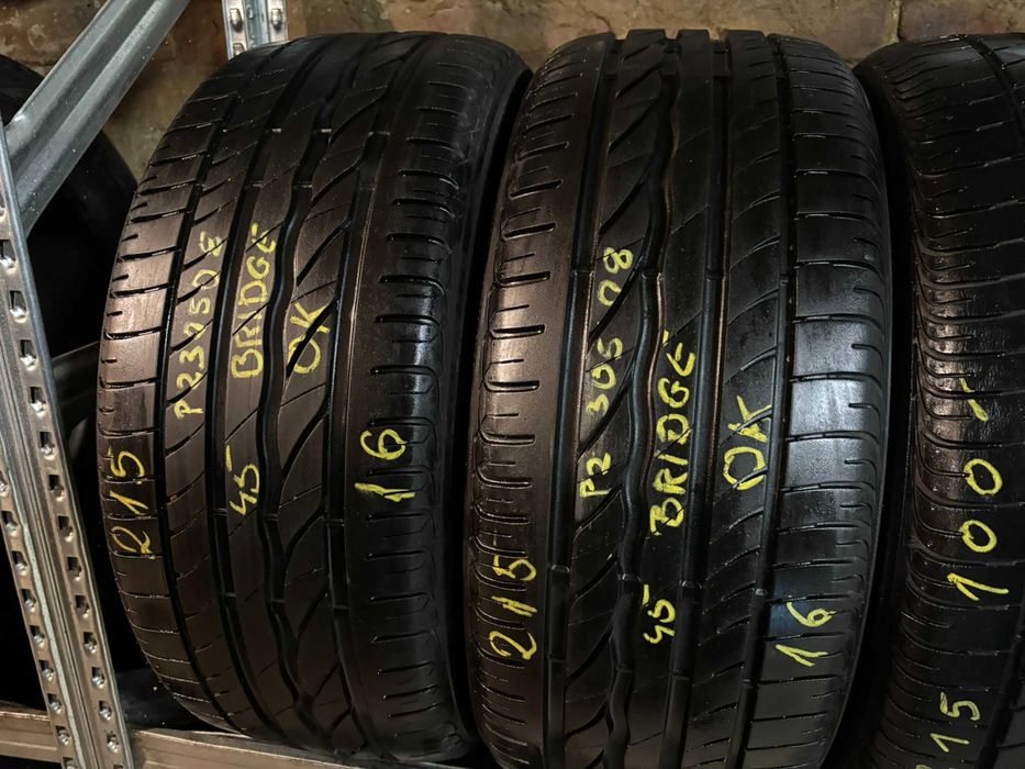 4X OPONY LETNIE 215/45R16 86H Bridgestone Turanza ER300 Rant Ochronny 6.9MM SPRAWDZONE CAŁE! #P230508