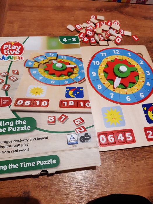 Drewniany zegar do nauki godzin