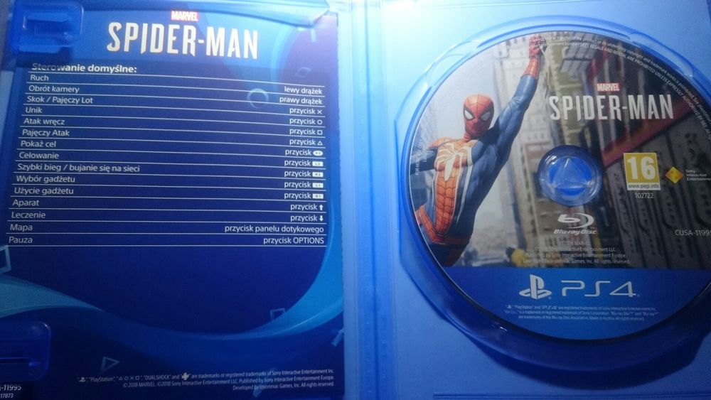 Gra Spiderman PS4 Playstation 4 polska wersja gta marvel Spider-man
