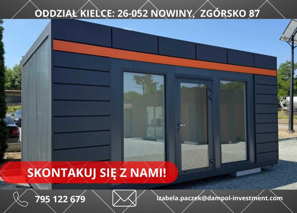Pawilon/Kontener Handlowy/Biurowy 6x3 Producent Szybka realizacja