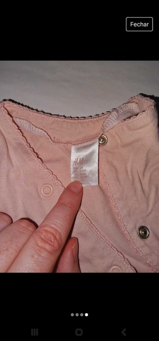 Babygrow algodão 4-6 meses