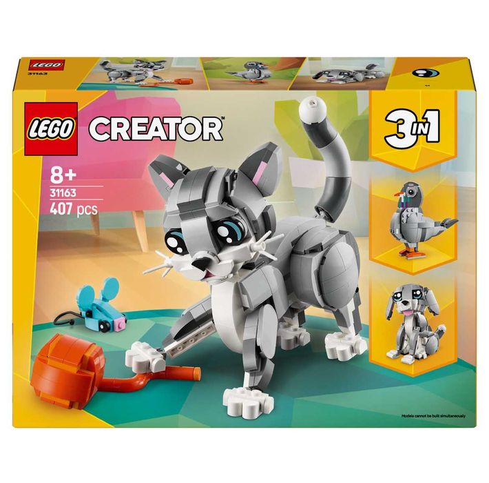 Zestaw LEGO Creator 3w1 Psotny Kot 31163 Zabawka Dla Dzieci 8+ KLOCKI