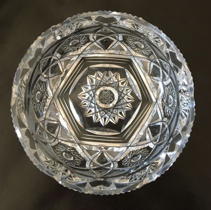 Szklana cukiernica popielniczka retro PRL