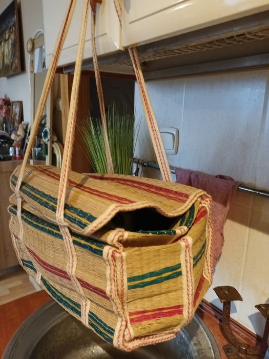 Torebka piknikowa z trawy piknikowa typu Boho 21x35x27-63 cm