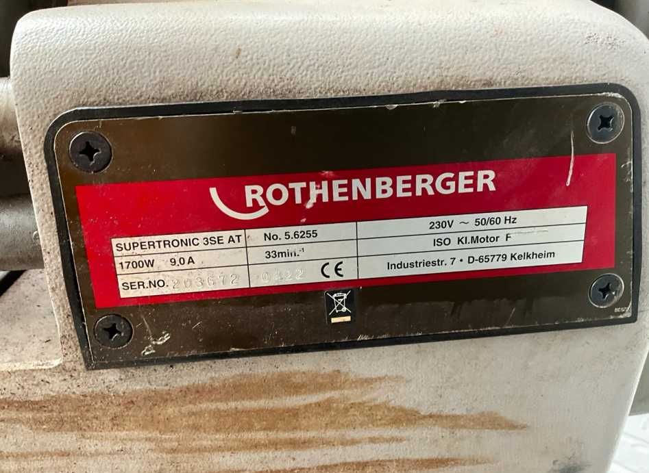 Máquina Roscadora de Bancada Rothenberger Supertronic 3SE c/ Carrinho – 230V