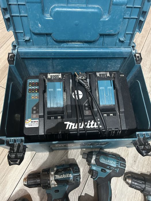 Makita zestaw 18 v plus 3 baterie i ladowarka