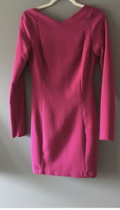 Sukienka mini fuksja różowa zara