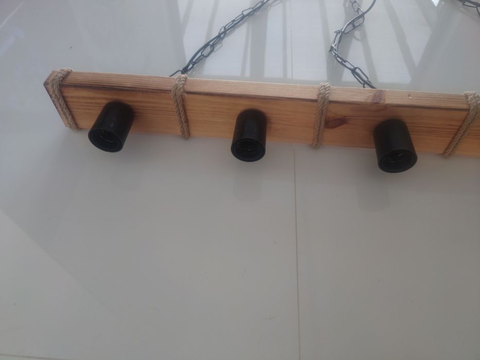 Lampa wisząca drewno