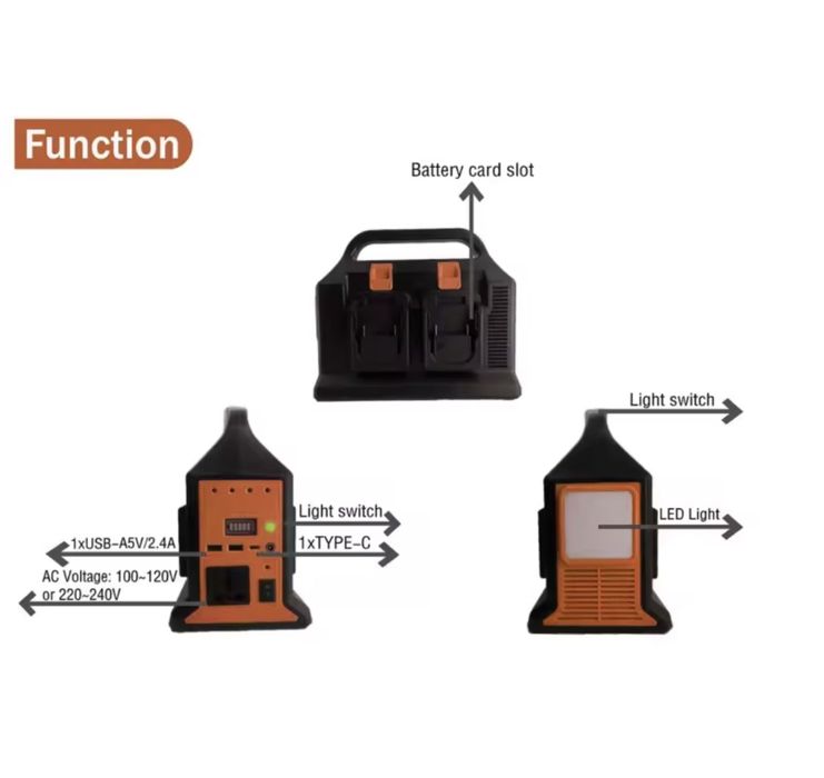 Портативний інвертор напруги Makita на АКБ 18-21 V  на 300 ватт