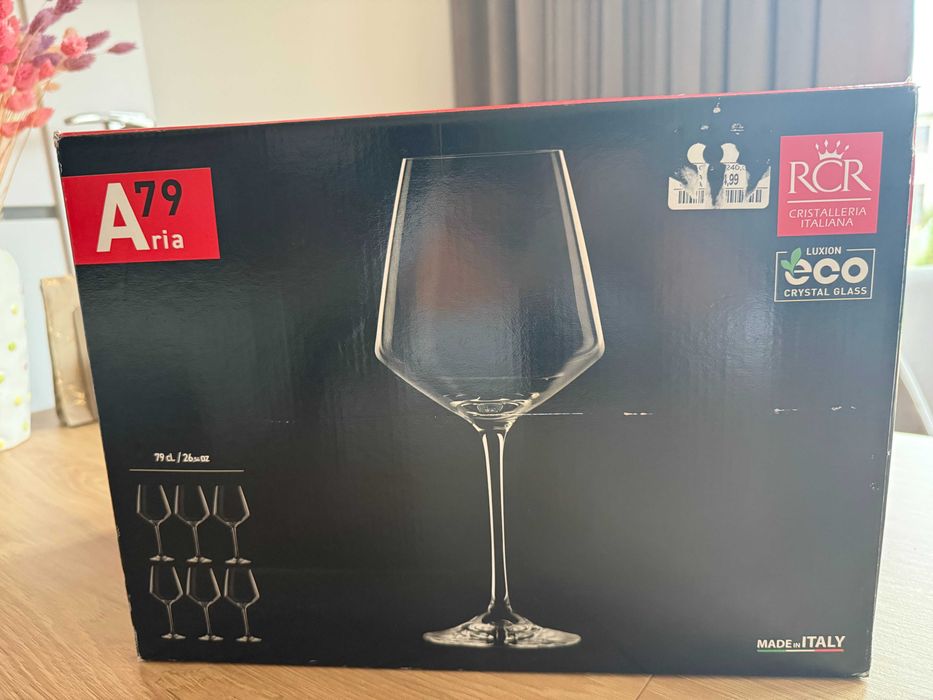 Komplet 6 kieliszków do wina RCR Cristalleria Italiana Aria 79cl