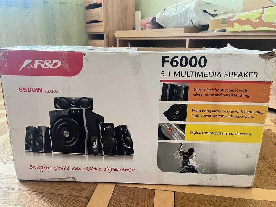 Акустична система, сабвуфер, колонка домашній кінотеатр F&D F6000