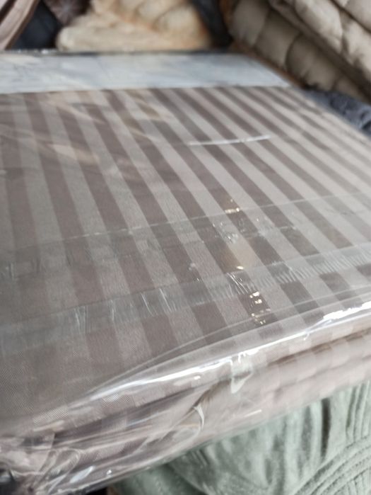 Постіль постільна білизна страйп сатин смужка Koloco Colorful home