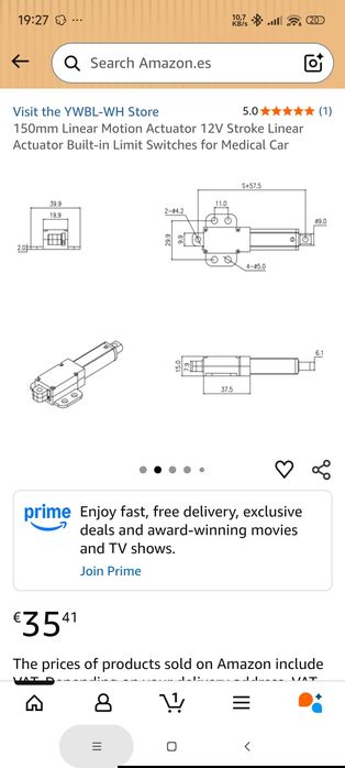 2 atuadores lineares 200mm 12v