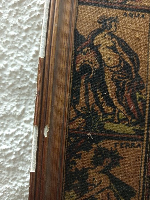 Mapa do mundo antigo em tecido 1.25x95