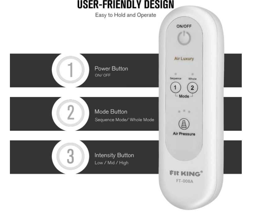 Masażer do nóg FIT KING z kompresją powietrza