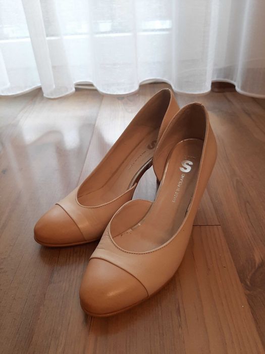 Czółenka skórzane But S