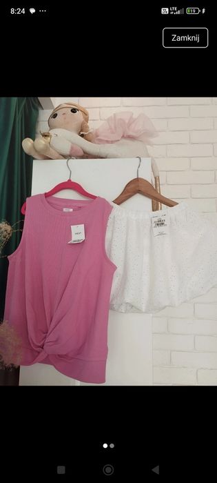 Next Nowa spódnica bluza 140 lato