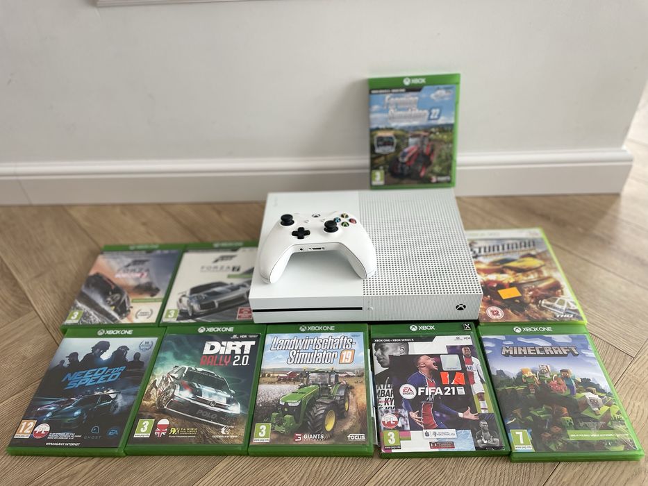 Xbox One S / 1TB / 8 Gier / Bdb Stan