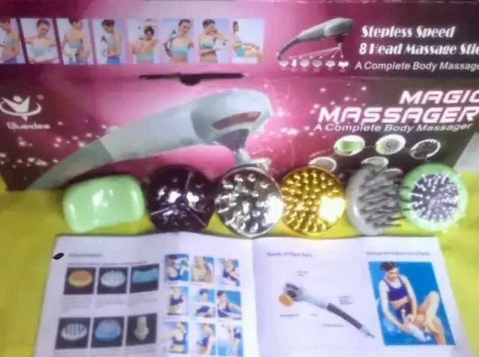 Універсальний вібраційний масажер ручний Maxtop Magic Massager 8 в 1