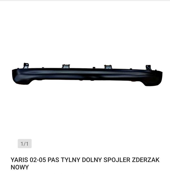 Pas tylny Dolny  spojler zderzak Toyota Yaris