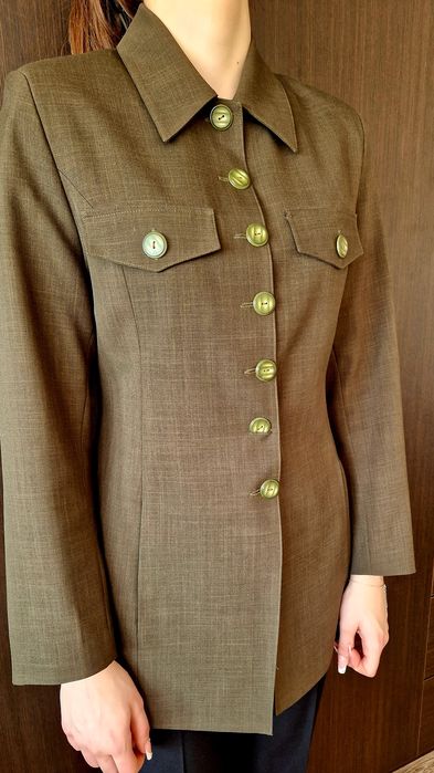 Marynarka długa zielona