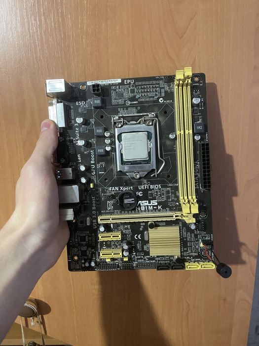 Материнская плата Asus H81M-k s1150 процессор core i3 4160