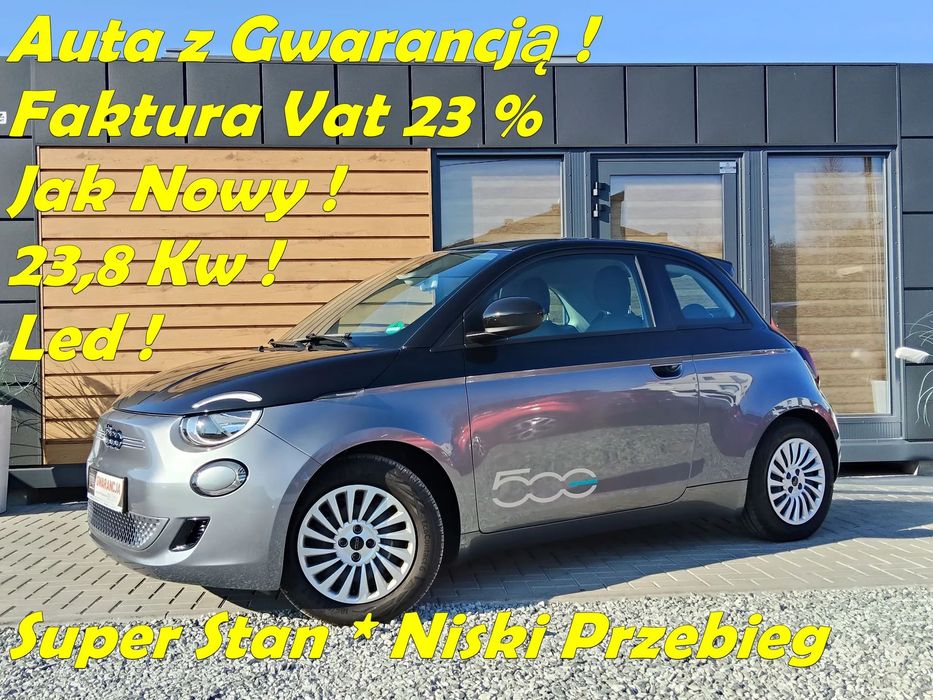 Fiat 500e Nowy Fiat 500e*23,8 Kw*Automat*Jak Nowy*Metalik*Pdc*FVat23%*Gwarancja