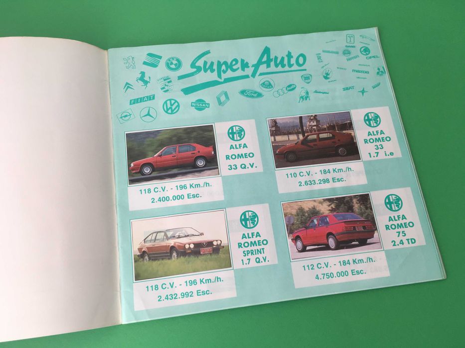 Rara caderneta de Cromos Super Auto Completa Anos 80