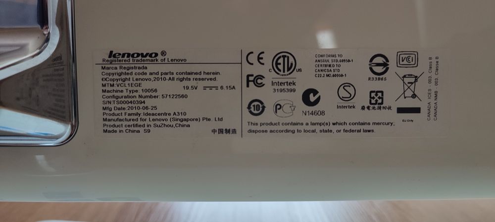 Lenovo ideacenter A310