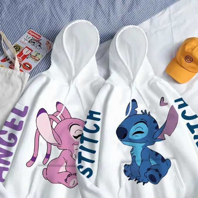 Hoodie Combinando Do Stitch E Da Angel Unissexo NOVO ENTREGA GRÁTIS