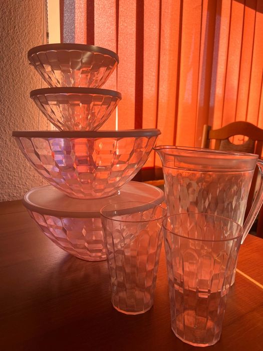 Zestaw diamentowy dzbanek + szklanki Tupperware