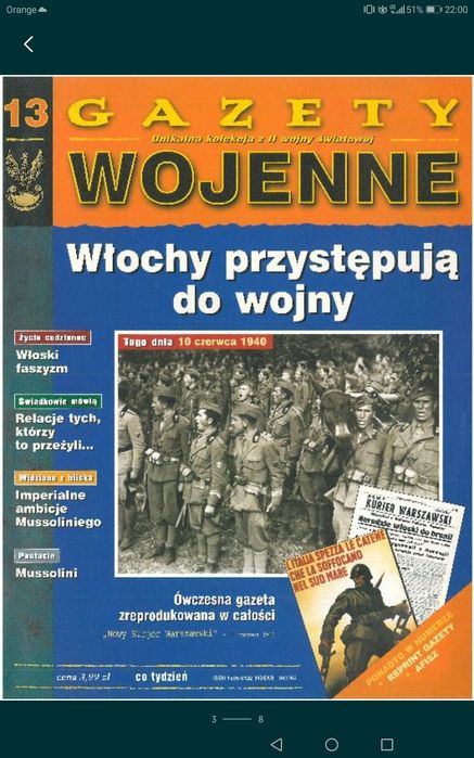 Zestaw czasopism Gazety wojenne