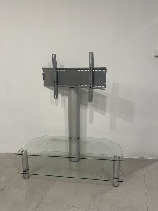 Mesa vidro com suporte para TV
