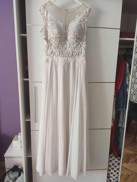 Suknia ślubna sukienka XXL 44 muslinowa plus size muślin