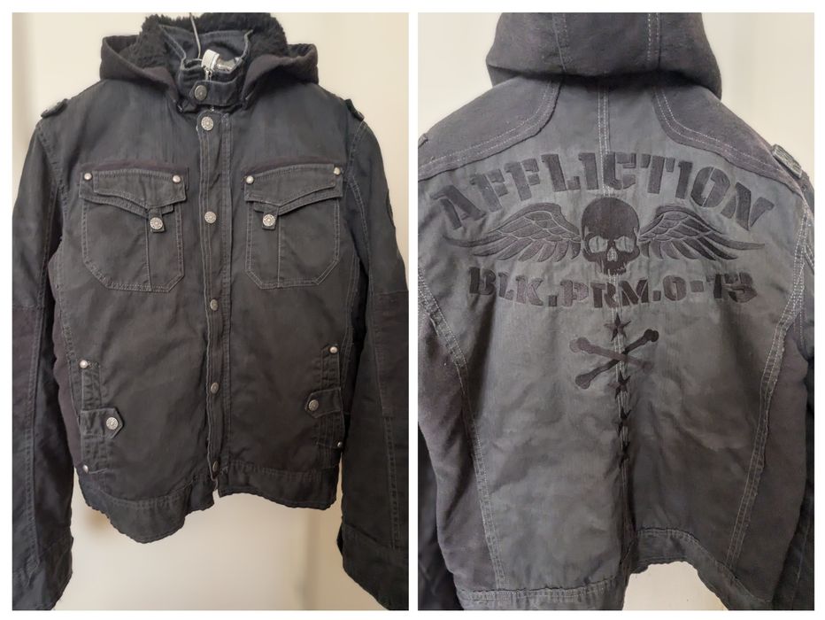 Куртка  affliction с теплым капюшоном