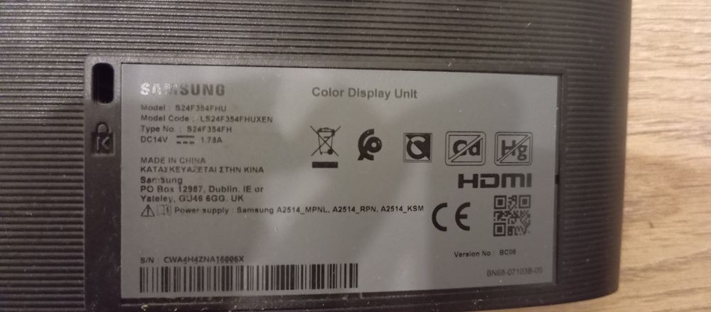 Monitor Samsung 1920x1080 60hz