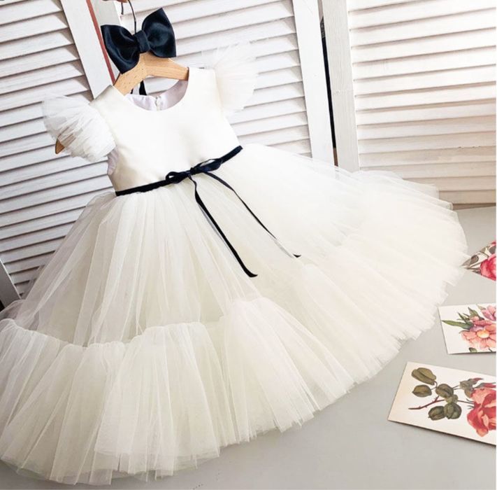 Малинова, пишна сукня  4-5 років та 1 рік (80 см)