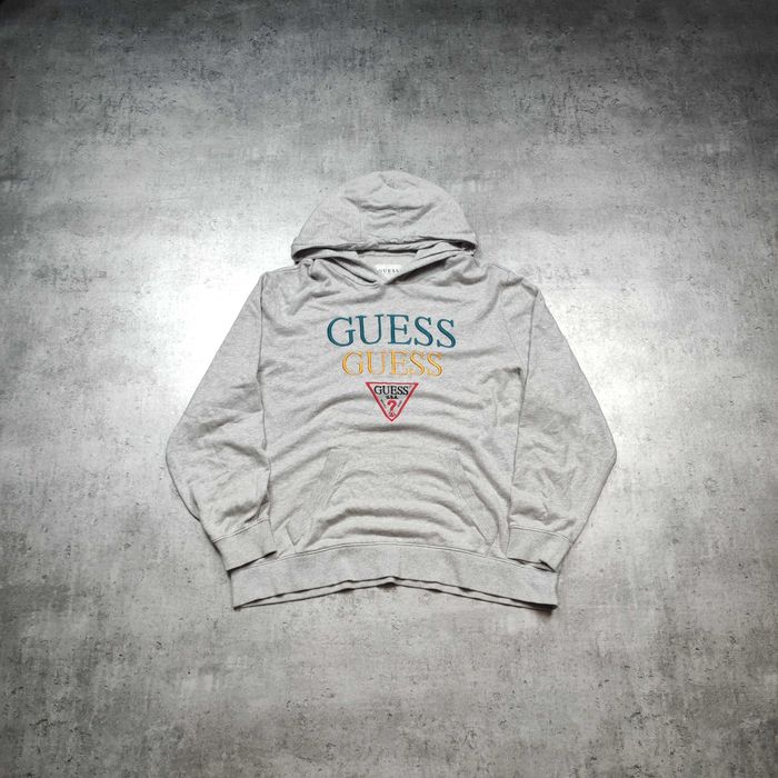 MĘSKA Bluza PREMIUM z Kapturem Bawełna Haft Logo Guess USA Hoodie