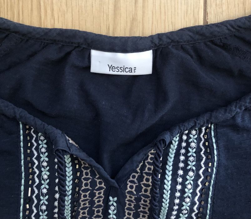 Granatowy T-shirt Yessica C&A L