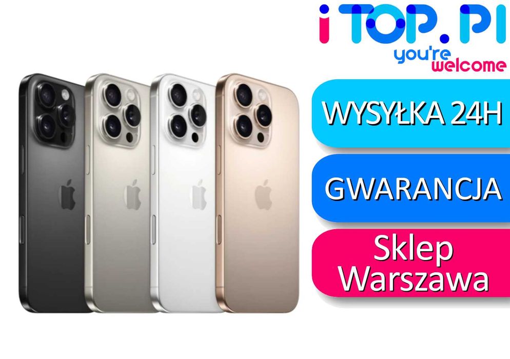 iPhone 16 Pro 128gb eSIM BATERIA 100% iTop Muranów Lokal 32 JAK NOWY